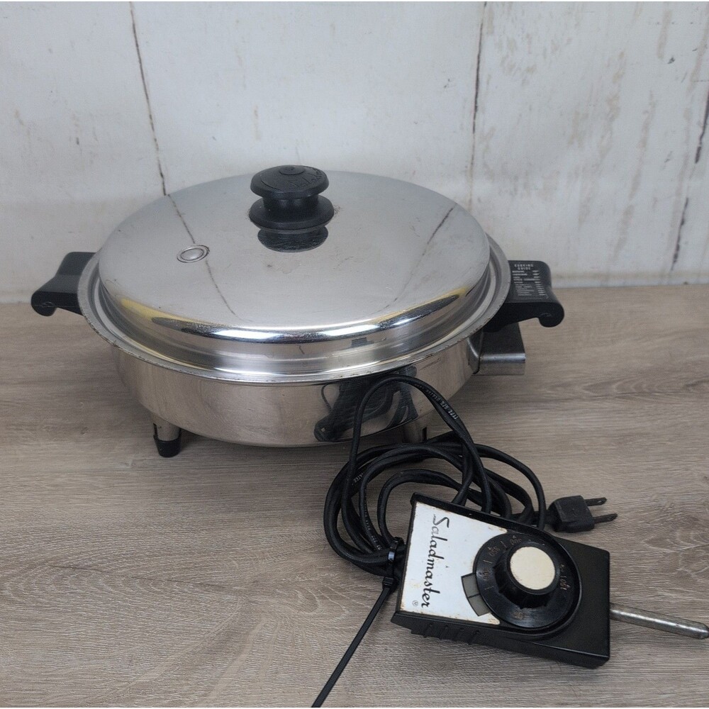 Vintage Saladmaster Cat No 17815 900 Watts Plug In Skillet Tested & Working USA